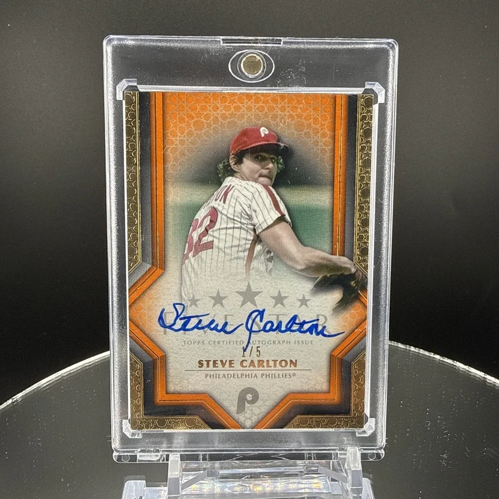2023 Topps Orange Five Star Steve Carlton Auto Autograph #FSA-SCA Phillies 1/5